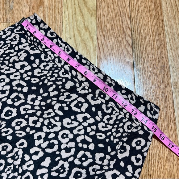 LOFT Black & Tan Cheetah Print Pencil Mini Skirt - Picture 8 of 10